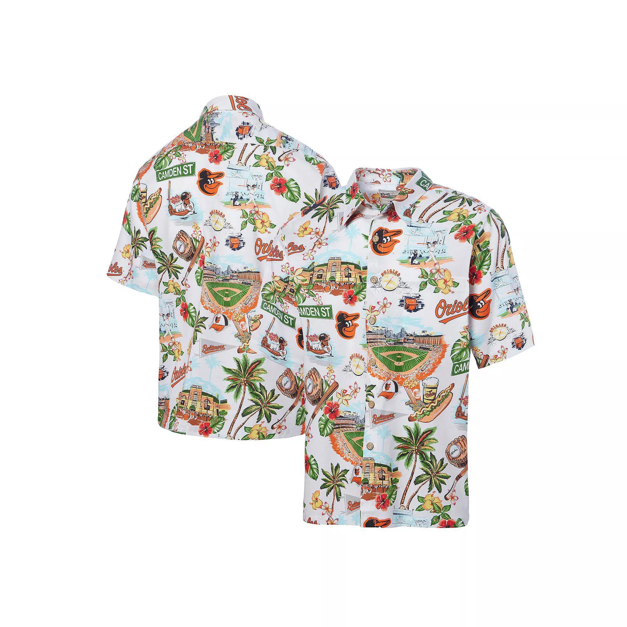 Men's Reyn Spooner White Baltimore Orioles Scenic Button-Up Shirt, Size: Small Product Image