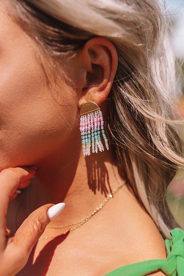 Celebrate Everyday Beaded Earrings In Turquoise Product Image