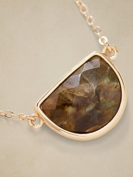 Labradorite Crescent Necklace Product Image