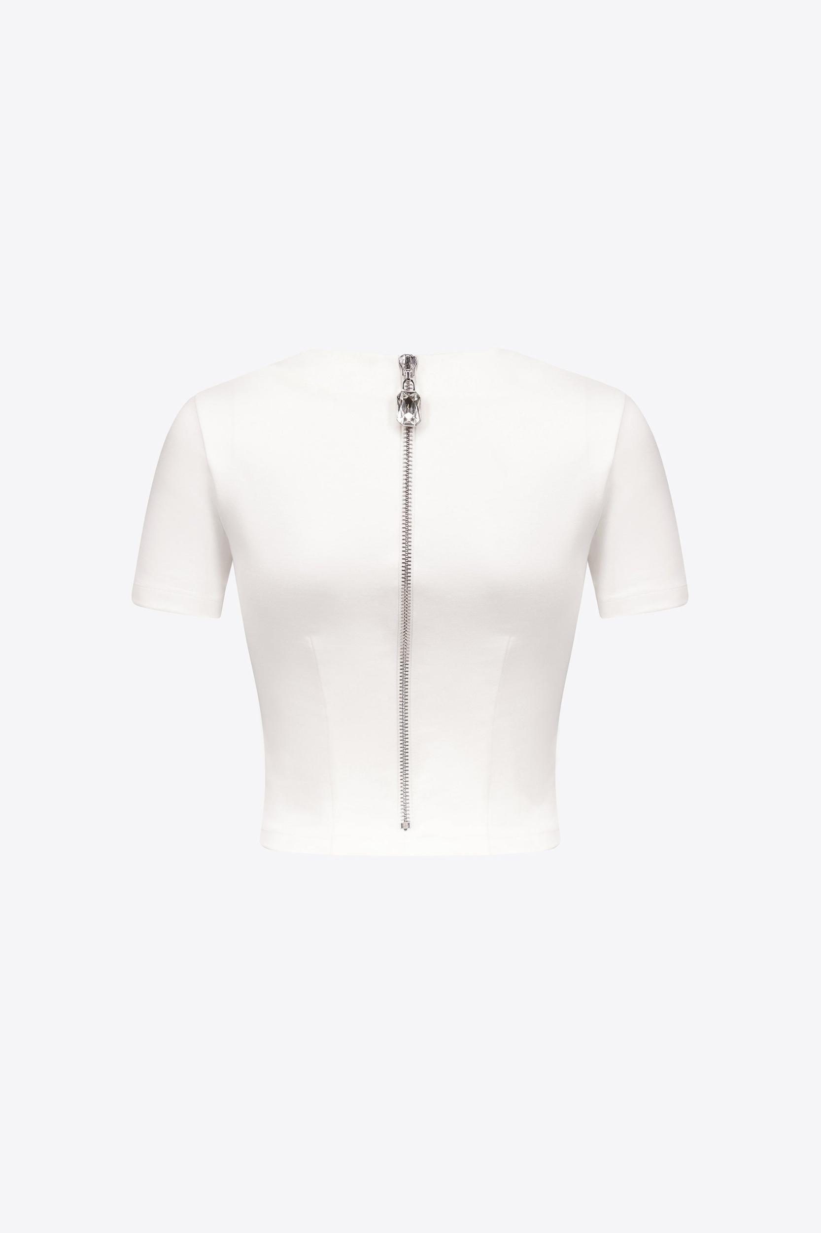 Zipper Bustier Cup T-Shirt Product Image