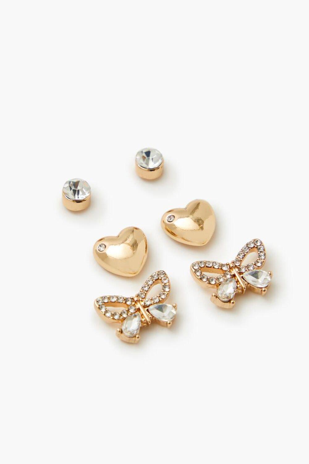 Rhinestone Butterfly Stud Earrings | Forever 21 Product Image