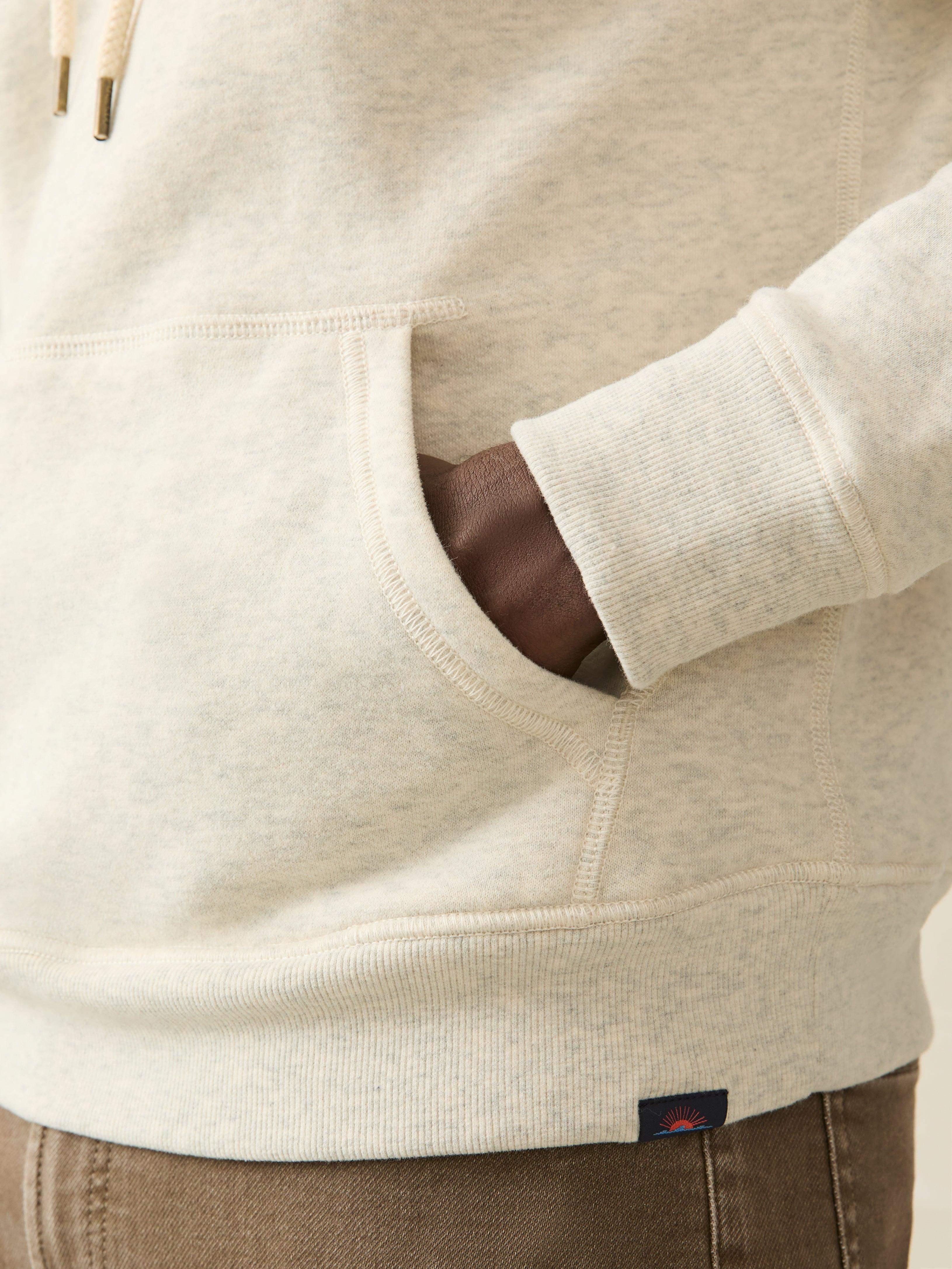 High Standard Fleece Hoodie - Antique Ivory Heather Male Product Image