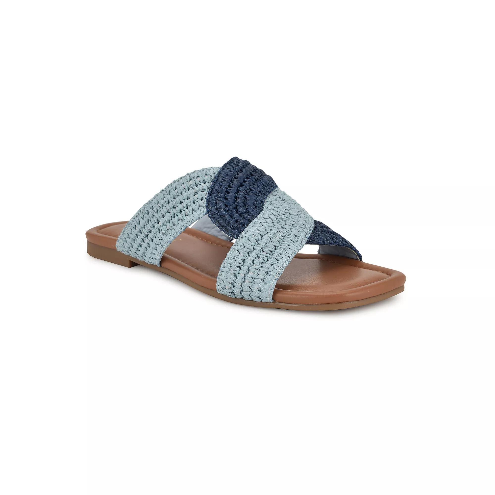 Nine West Quara Square Toe Flat Slip-On Women's Casual Sandals,  Product Image