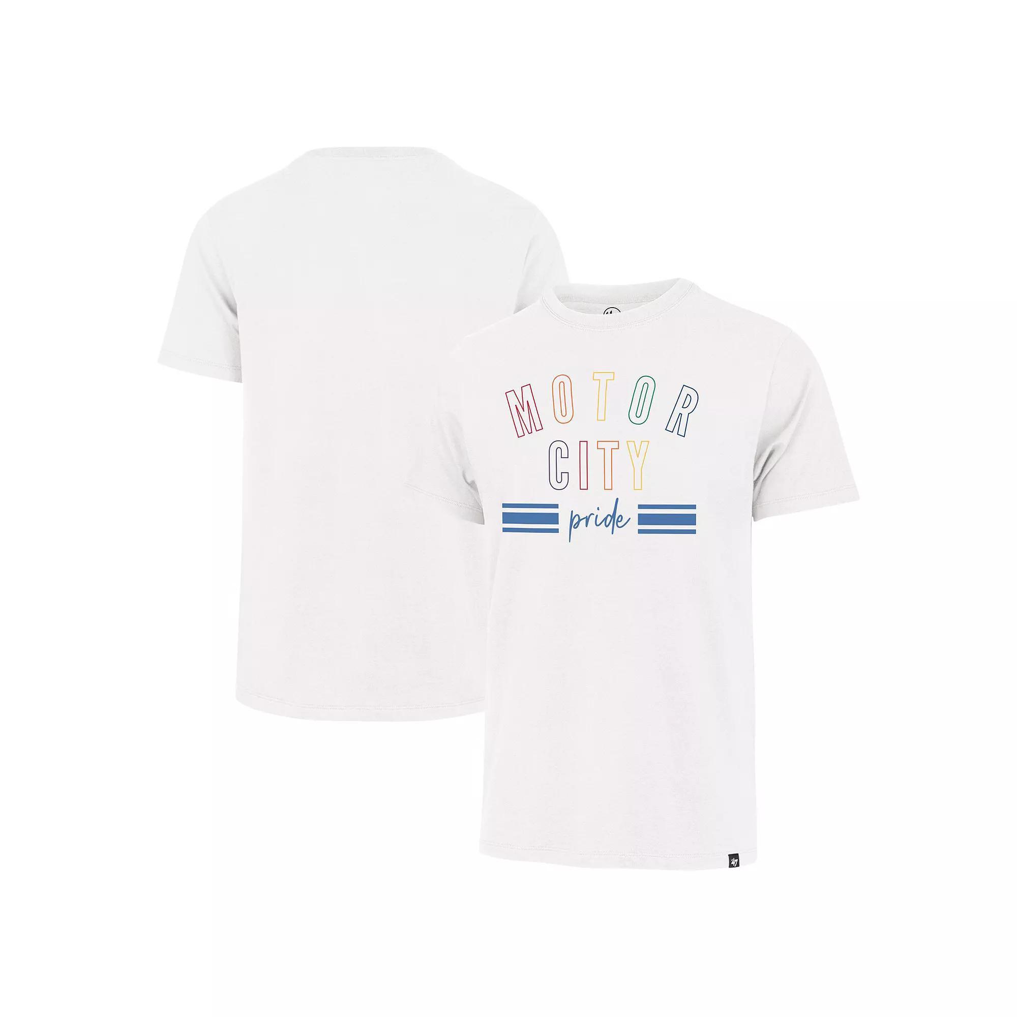 Men's '47 White Detroit Lions Motor City Pride Franklin T-Shirt, Size: Small Product Image