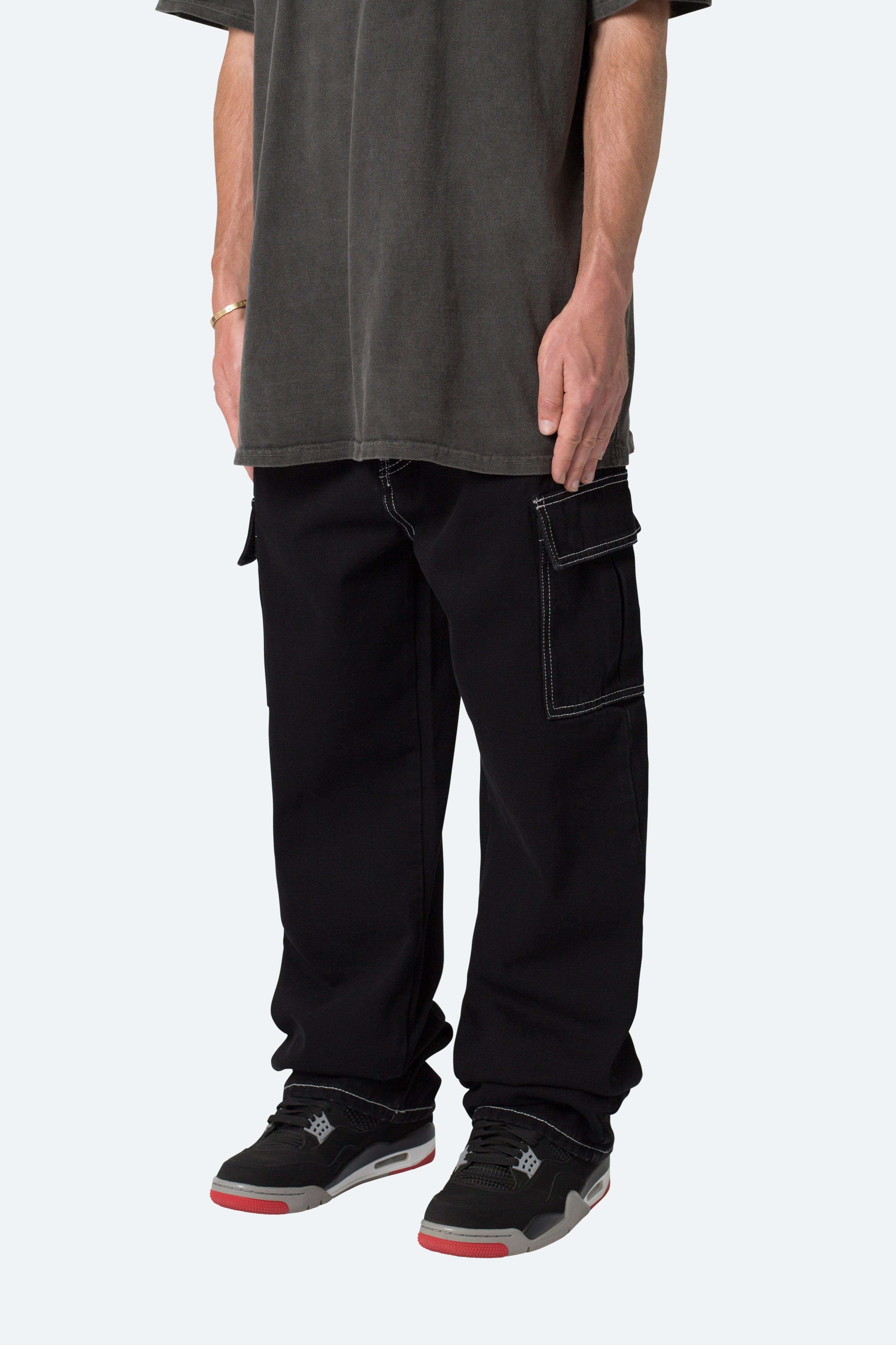 Contrast Ultra Baggy Denim - Black Product Image