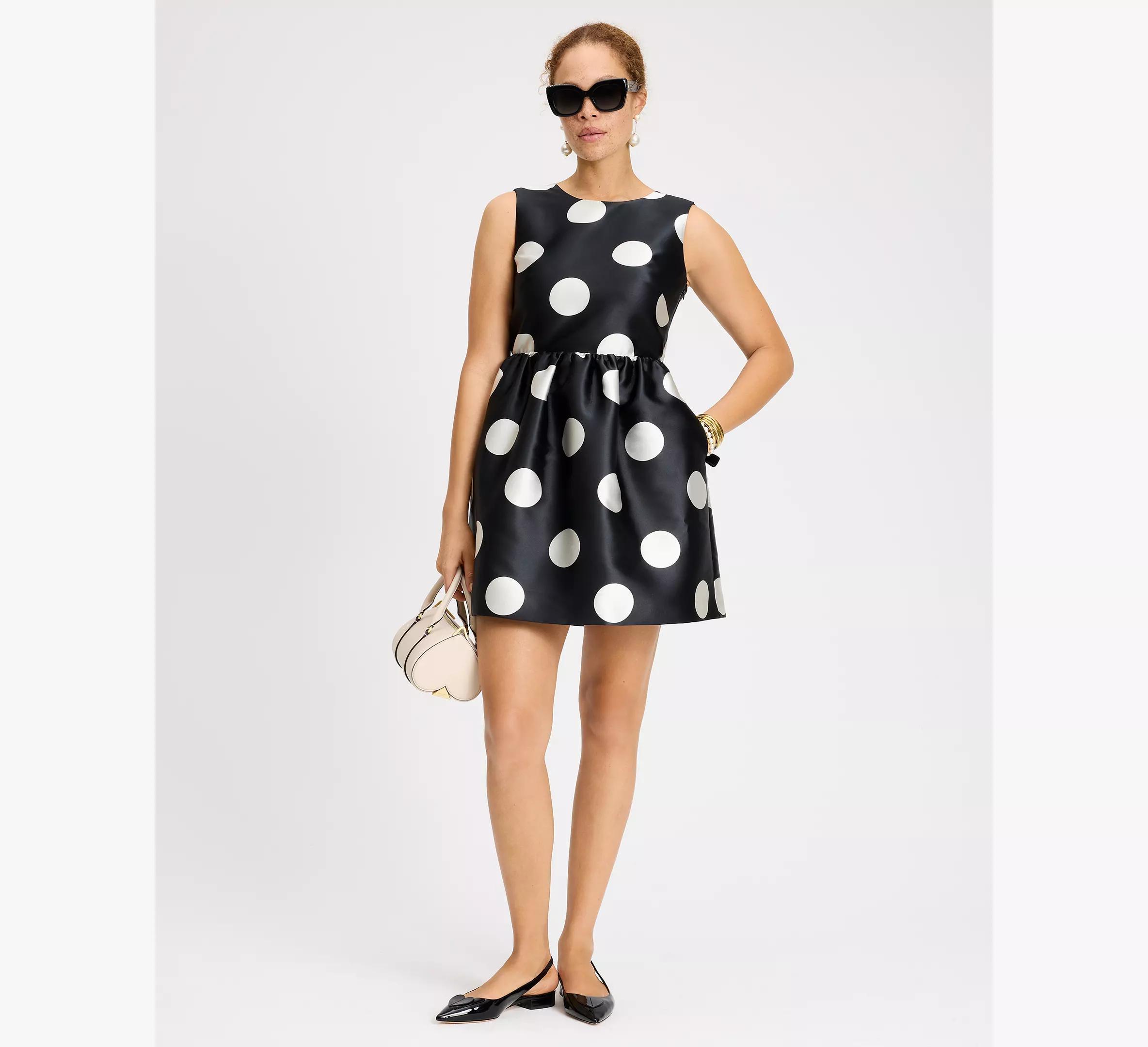 Breezy Dot Fit-and-flare Bow Dress Product Image