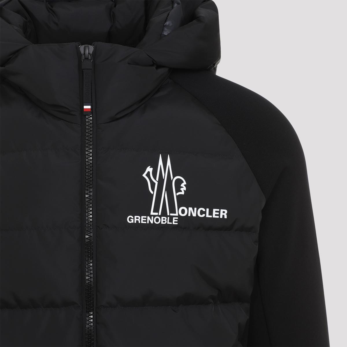 MONCLER Logo Sweatshirt Jacket In Black Product Image