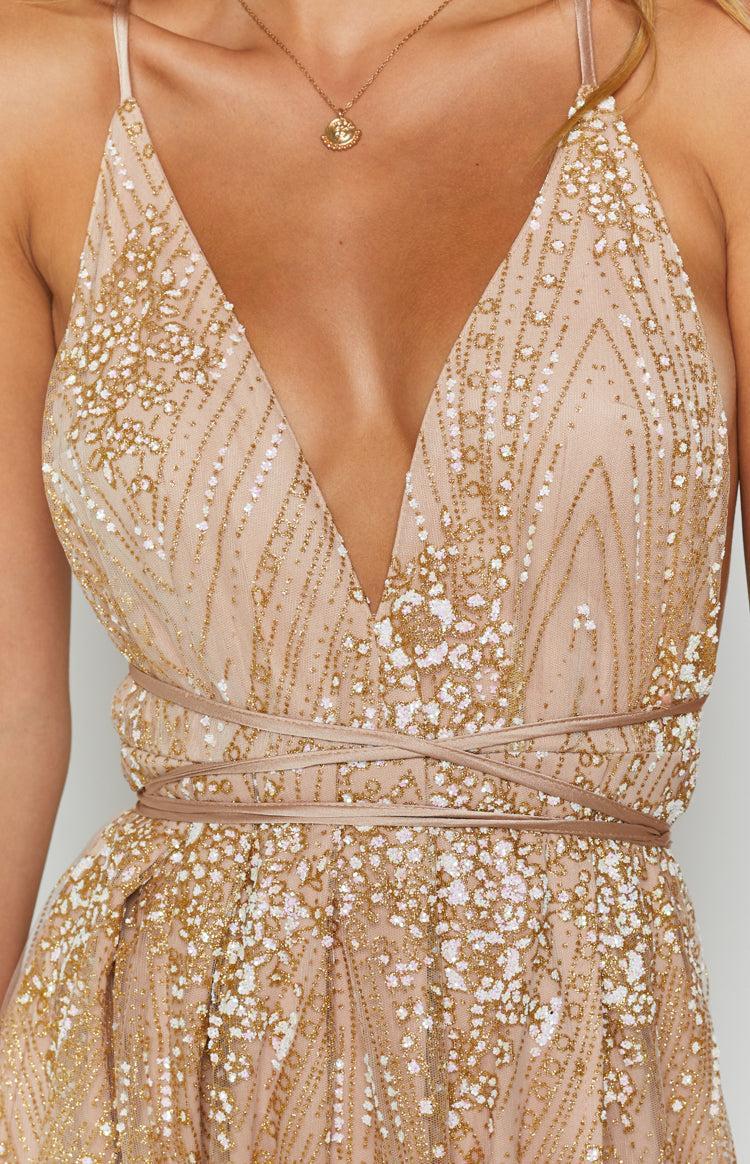 Madeline Formal Dress Rose Gold Product Image