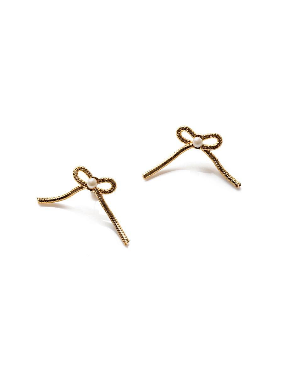 Womens Bow Stud Earrings Product Image