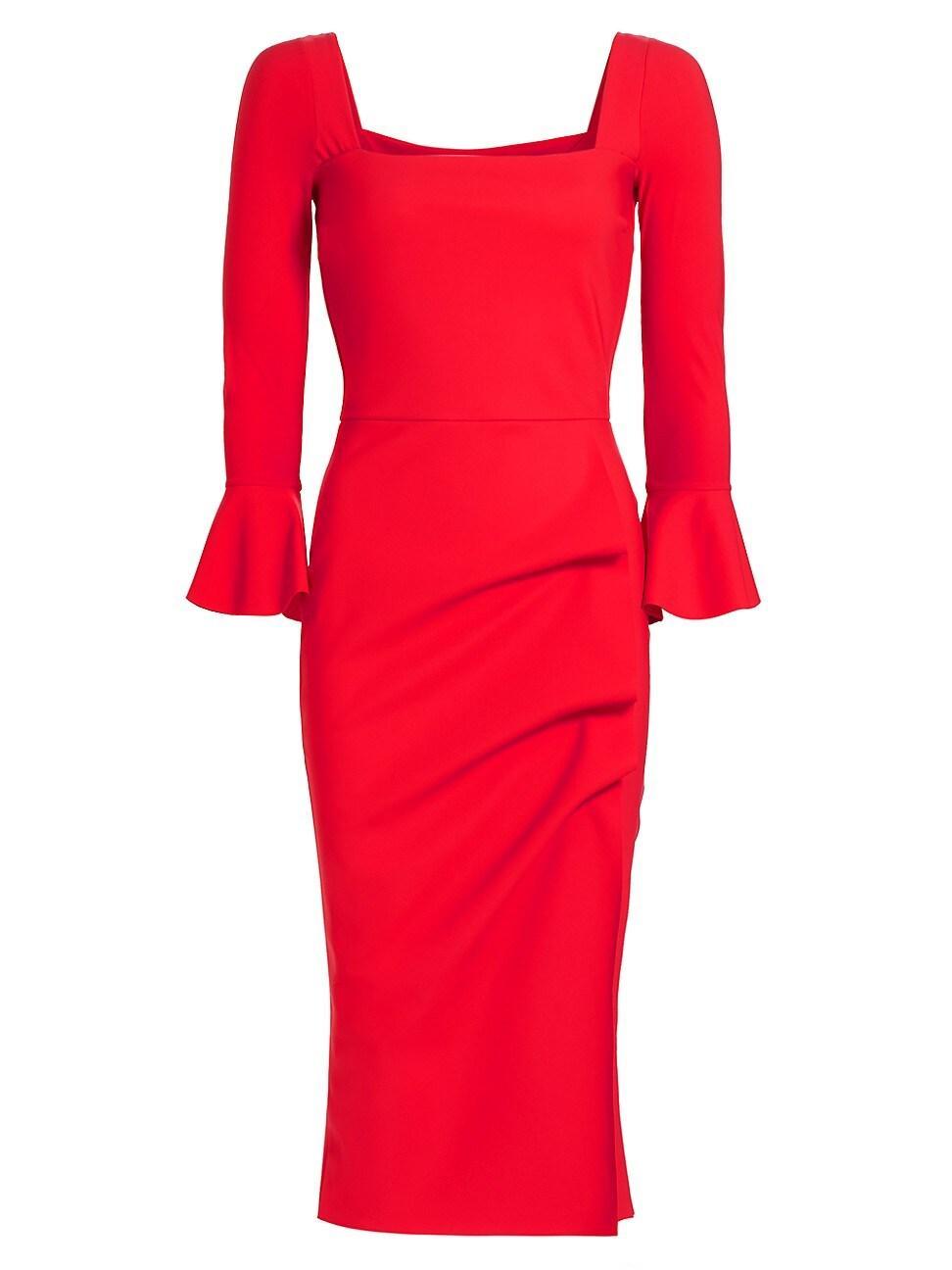 Womens Astra Gathered Jersey Midi-Dress Product Image