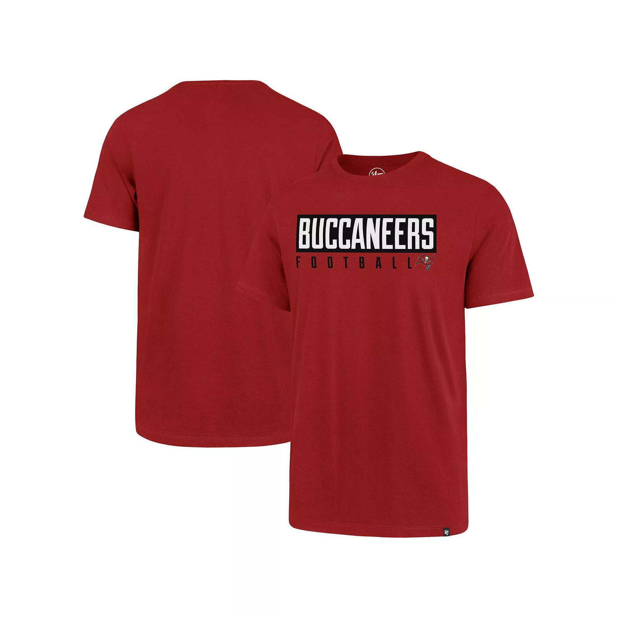 Men's '47 Red Tampa Bay Buccaneers Dub Major Super Rival T-Shirt,  Product Image