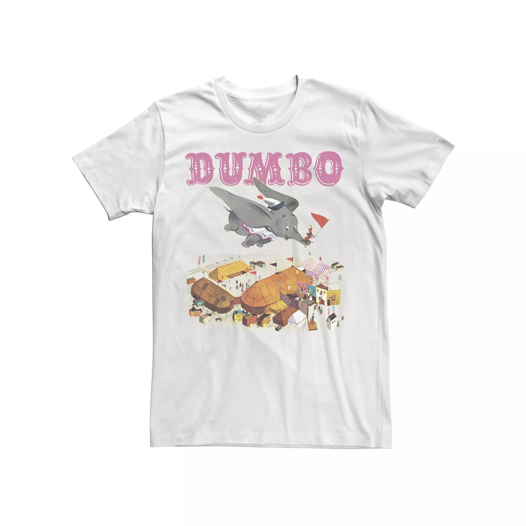 Disney's Dumbo Men's Vintage Story Book Style Flying Portrait Tee,  Product Image