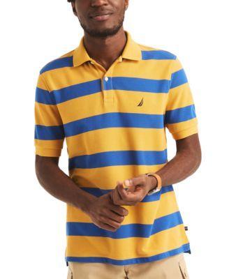 Nautica Mens Classic Short Sleeve Striped Deck Polo Shirt Product Image