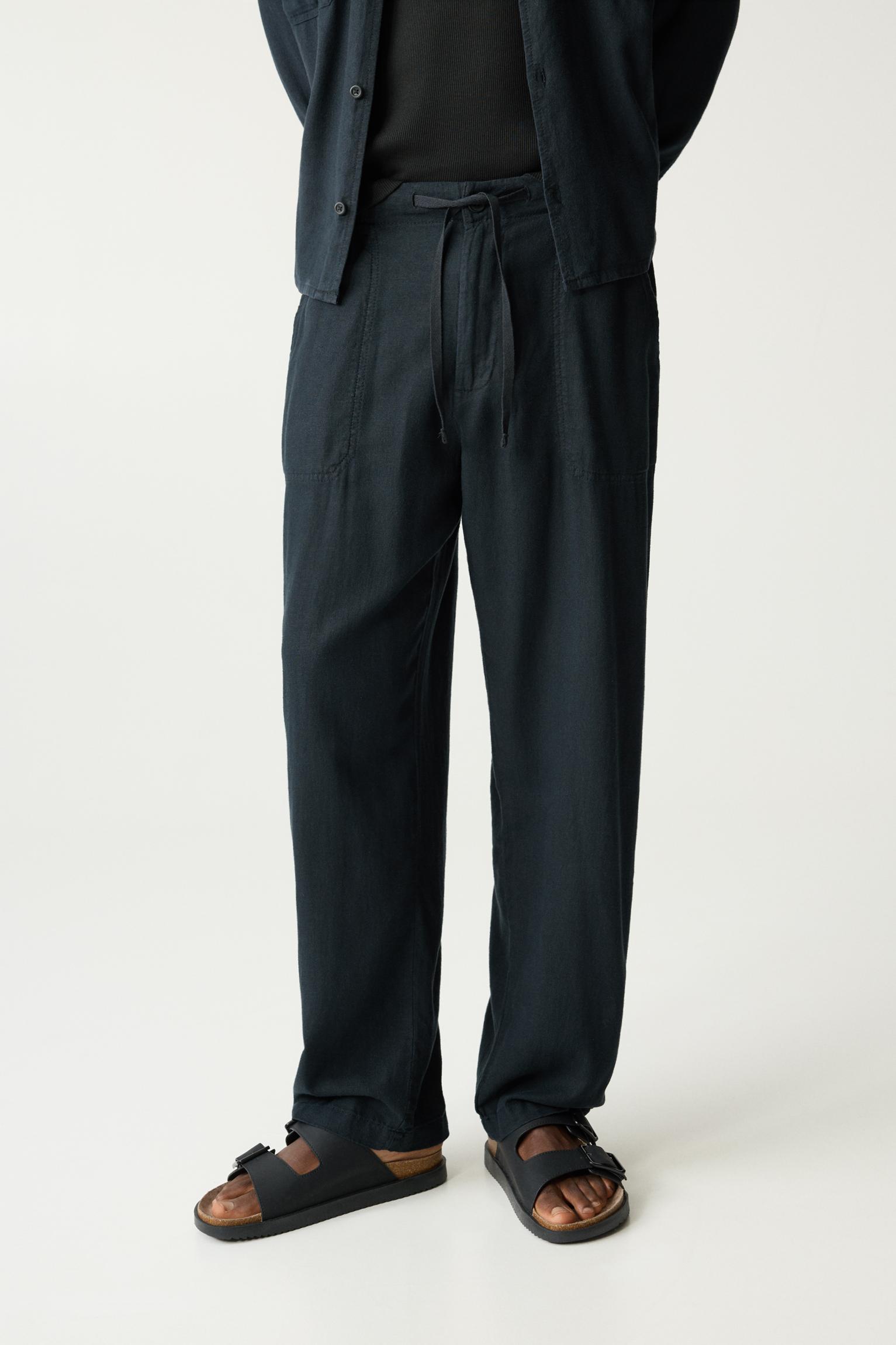 Linen blend sweatpants Product Image