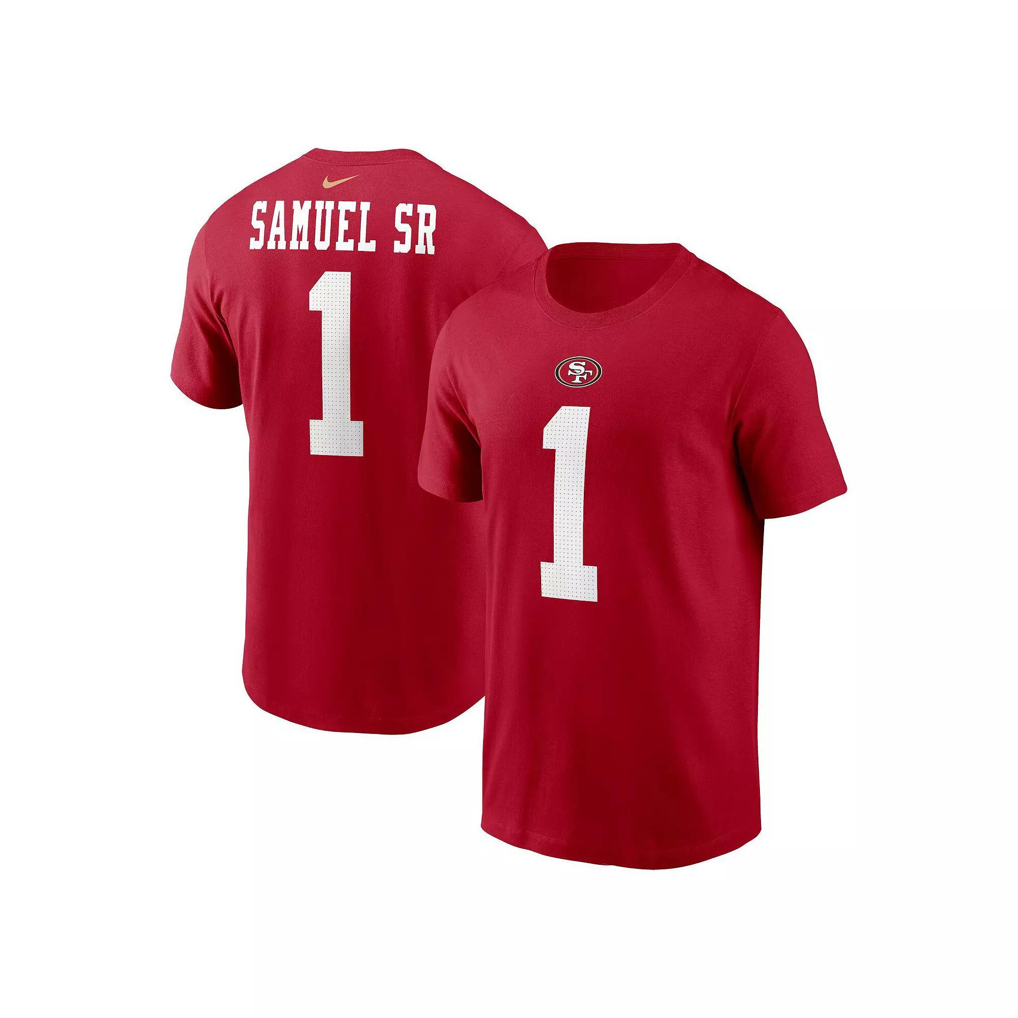 Men's Nike Deebo Samuel Sr Scarlet San Francisco 49ers Player Name & Number T-Shirt, Size: Medium, Red Product Image