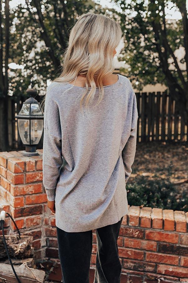 Fall Latte Shift Sweater in Grey Product Image