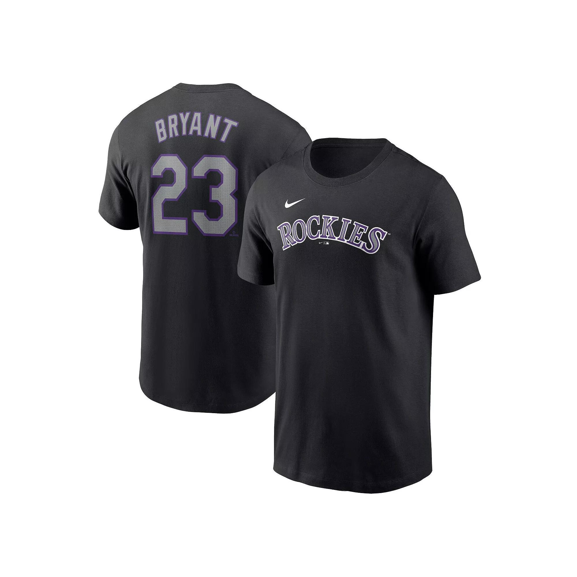 Men's Nike Kris Bryant Black Colorado Rockies Fuse Name & Number T-Shirt,  Product Image