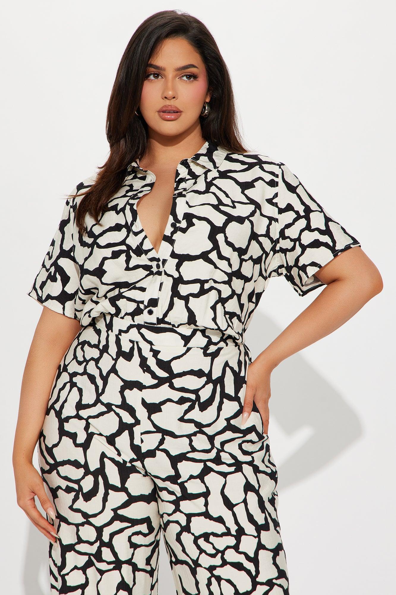 Leila Jumpsuit - White/Black Product Image