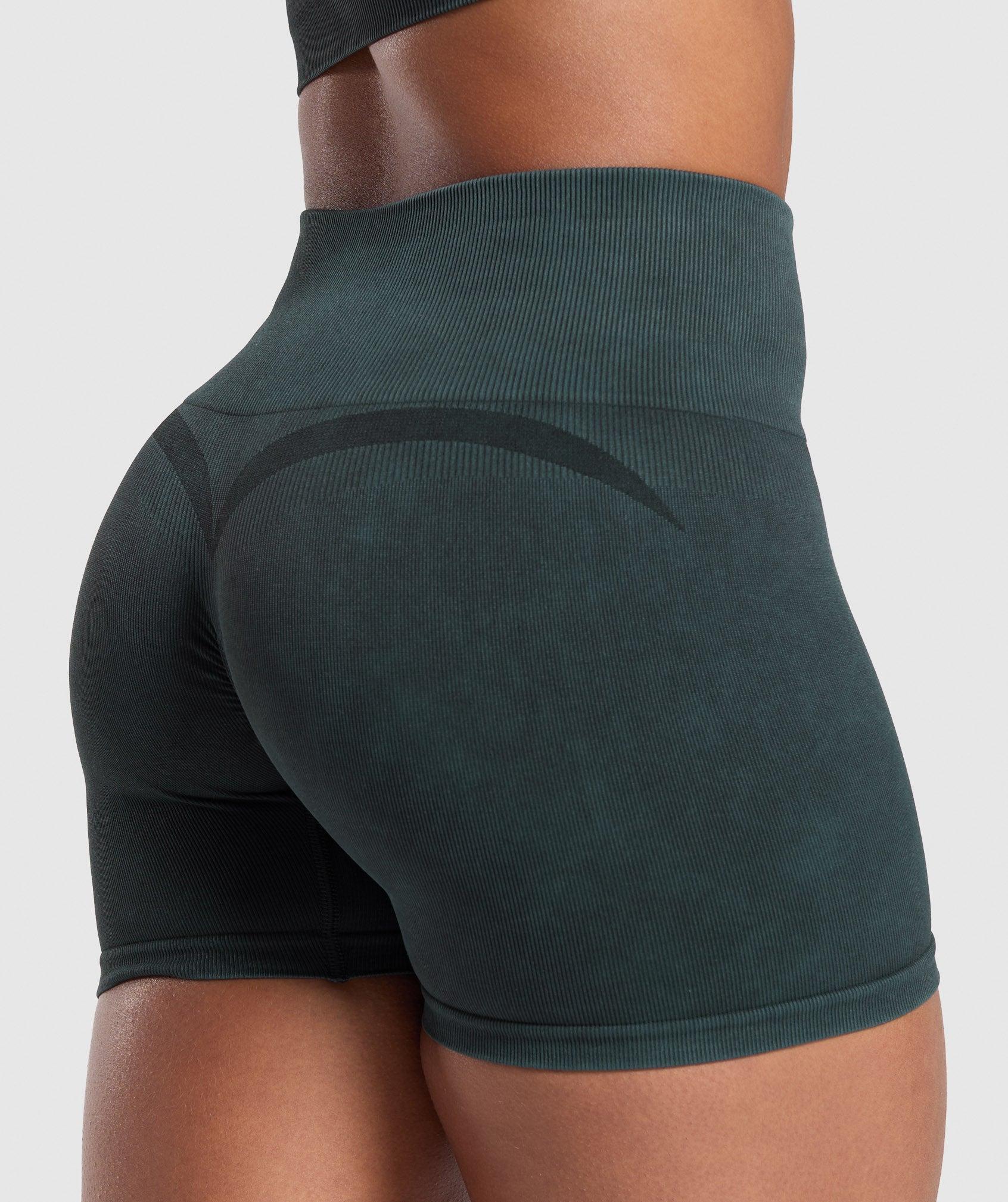 Gymshark Gains Seamless Washed Shorts - Black Female Product Image