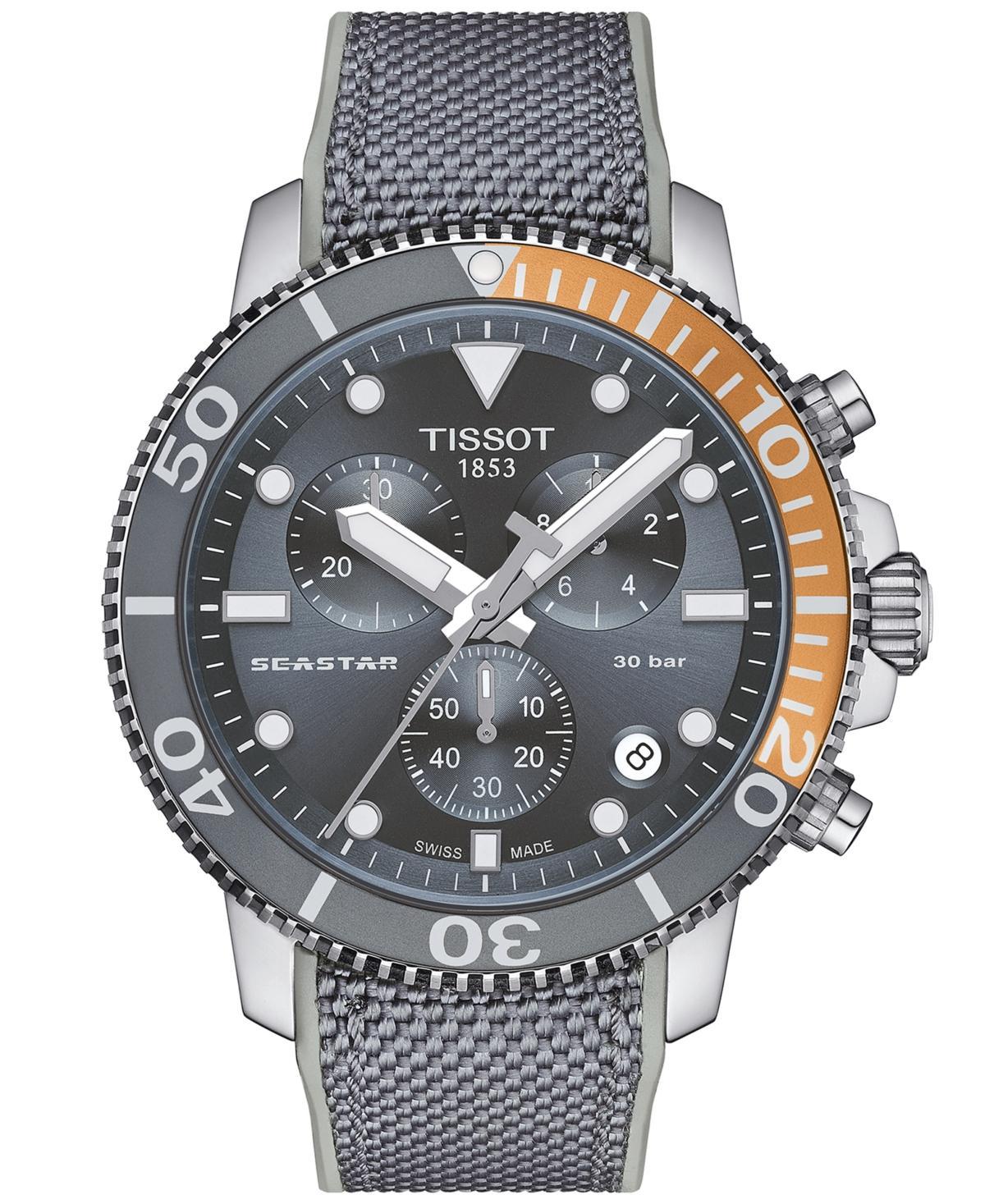 Tissot Mens Seastar 1000 Quartz Chronograph Grey Strap Watch Product Image