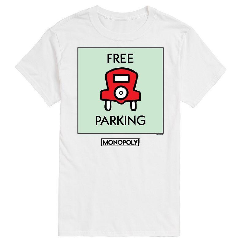 Big & Tall Monopoly Free Parking Graphic Tee, Men's, Size: 5XB, Heather Grey Product Image