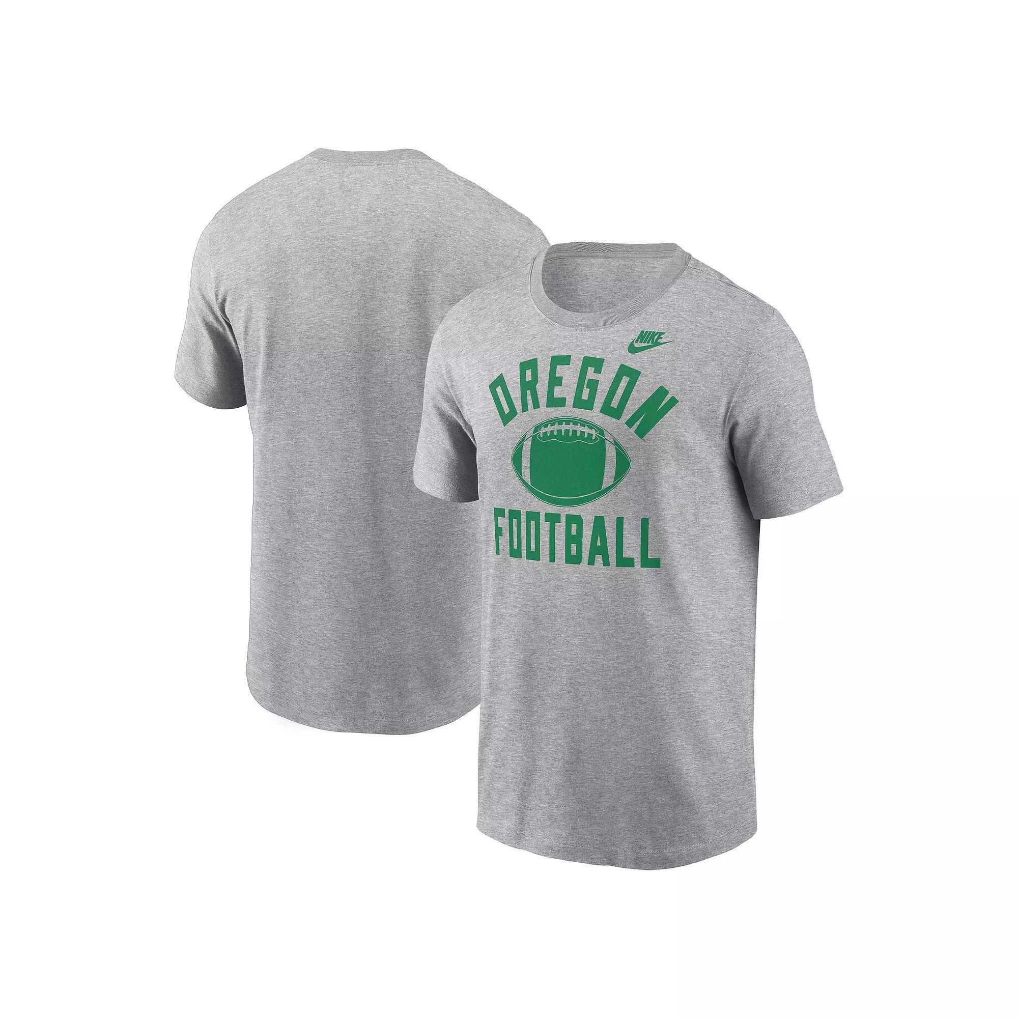 Men's Nike Heather Gray Oregon Ducks Legacy Football Icon T-Shirt, Size: XL, Grey Product Image