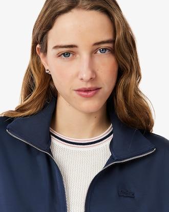 High Zipped Neck Oversized Popover Jacket Product Image