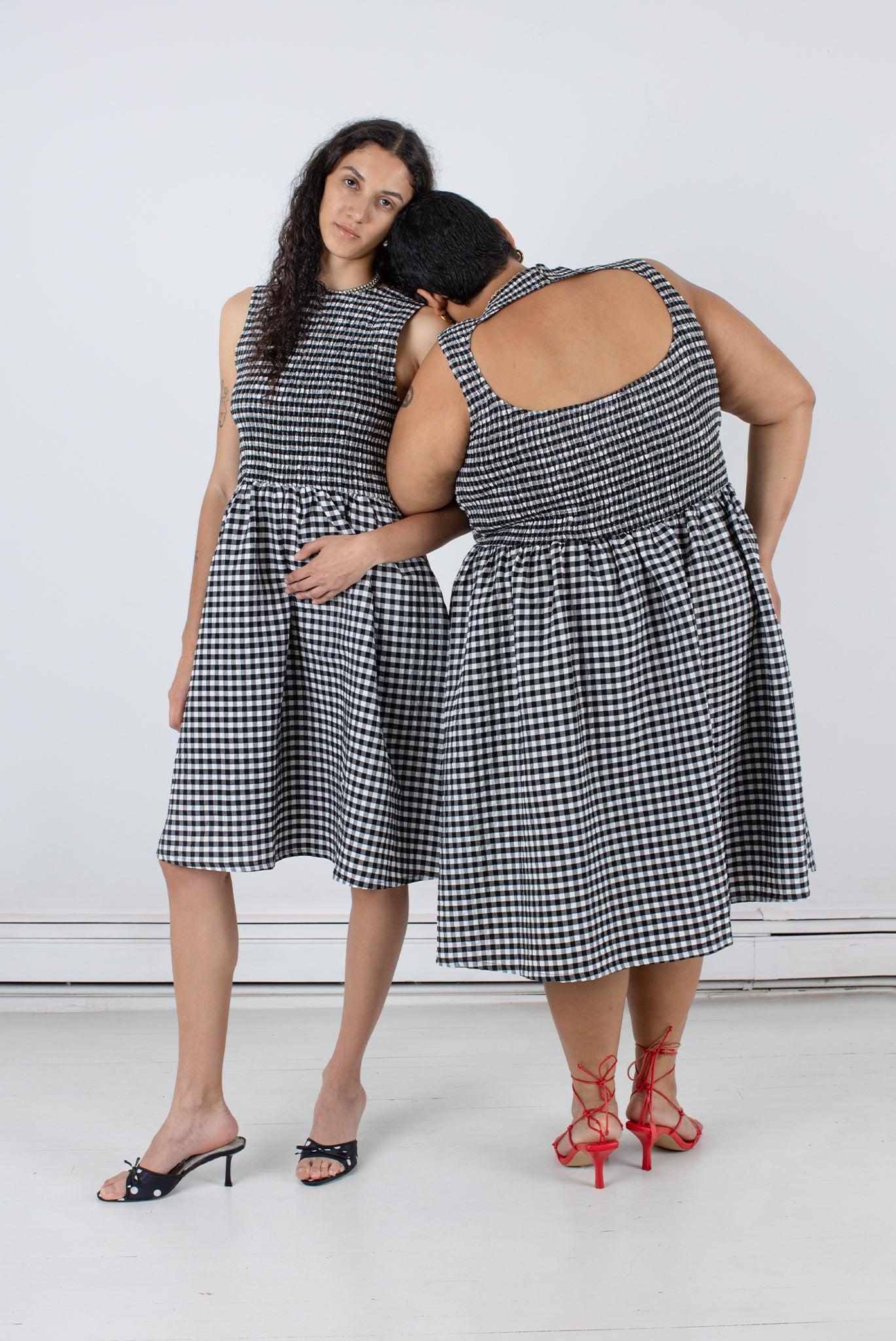 Garden Dress - Black Check Product Image