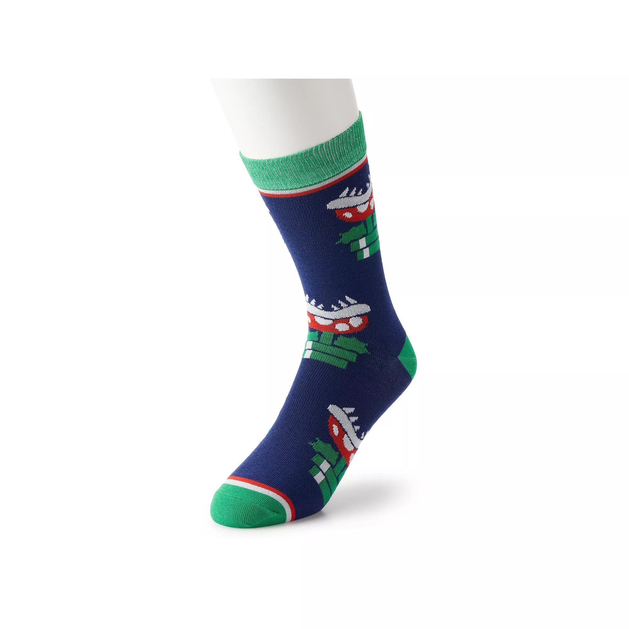 Men's Novelty Crew Socks, Super Mario Product Image
