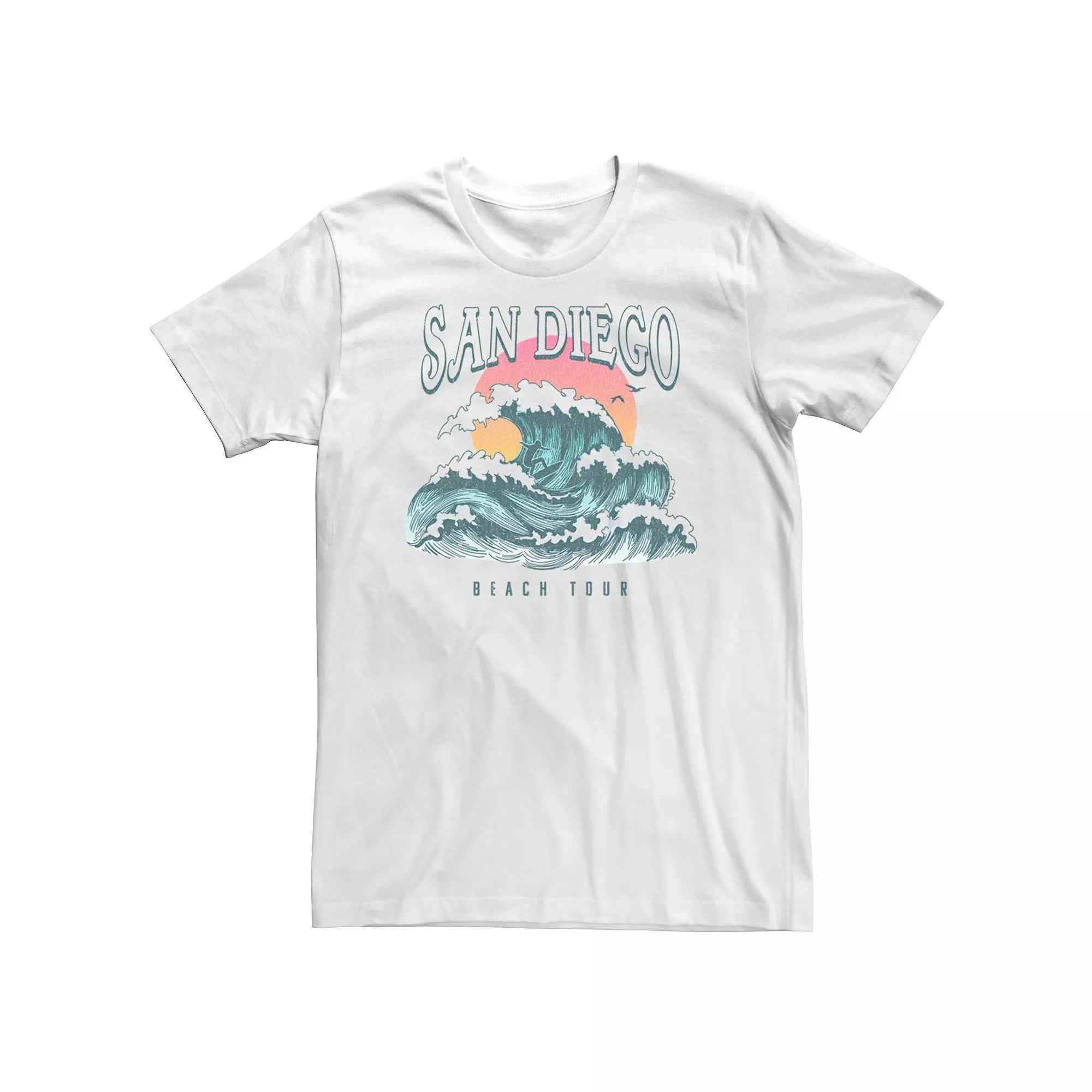 Big & Tall San Diego Beach Wave Surf Tour Graphic Tee, Men's,  Product Image