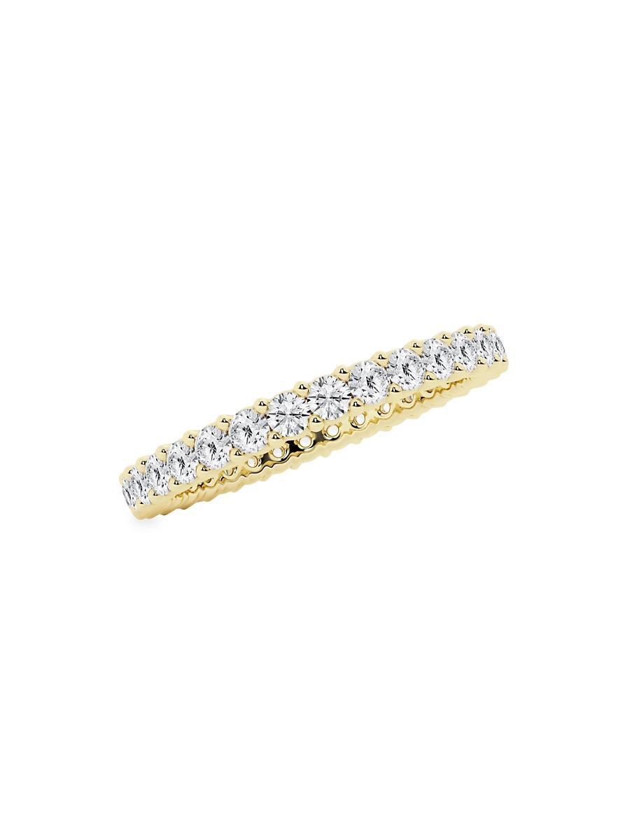 Womens 14K Yellow Gold & Shared-Prong Natural Diamond Eternity Band/1.00-5.00 TCW Product Image