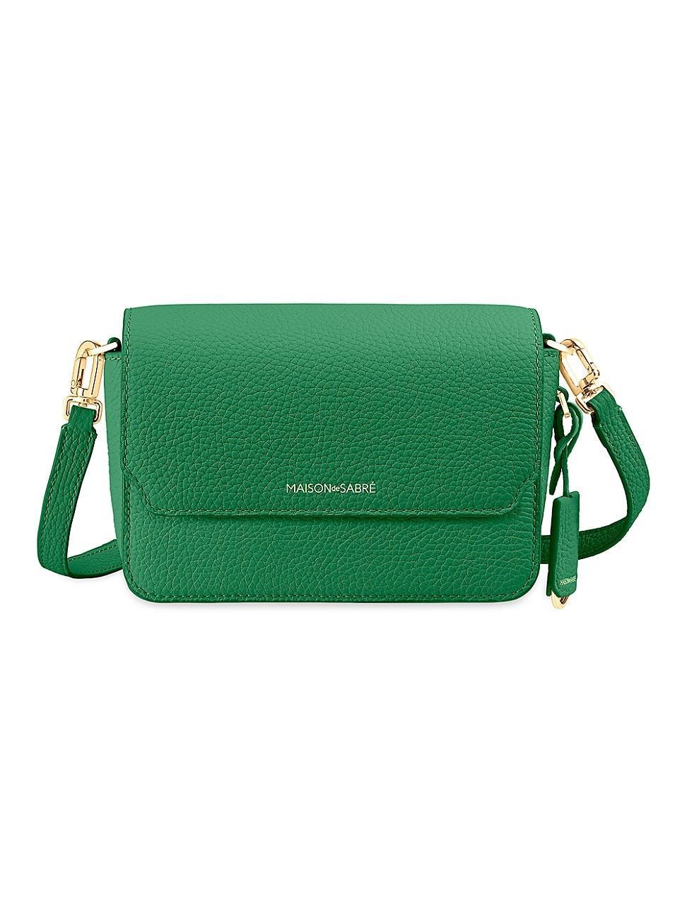 Womens Mini Leather Flap Bag Product Image