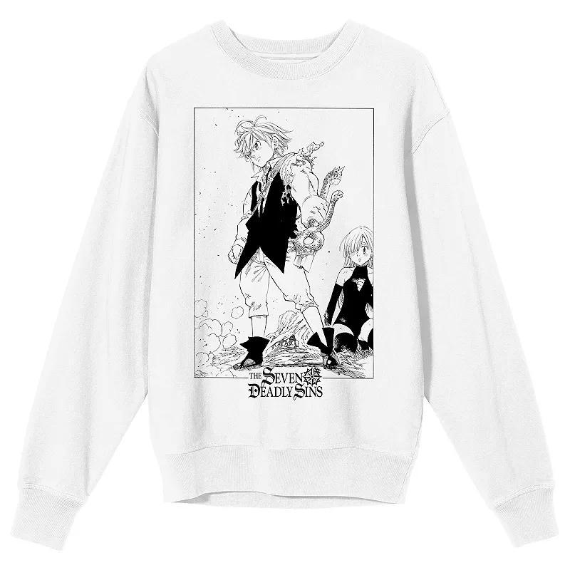 Men's Seven Deadly Sins Meliodas & Elizabeth Liones Long Sleeve Graphic Tee,  Product Image