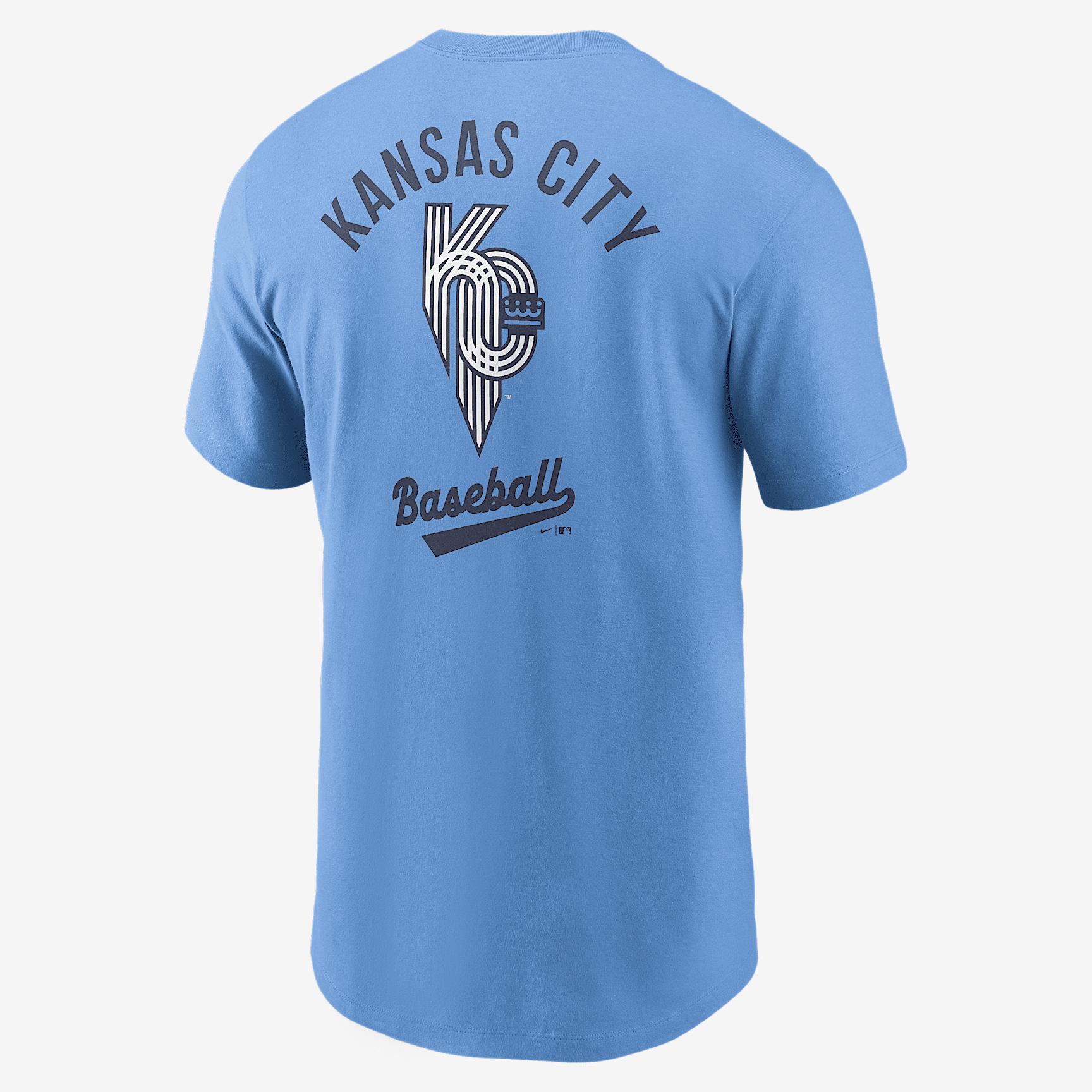 Kansas City Royals City Connect 2-Hit Nike Mens MLB T-Shirt | N1994EYROY-SAZ Product Image