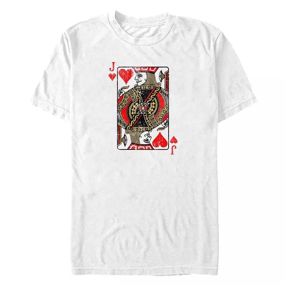 Big & Tall Jack Of Hearts Card Graphic Tee, Men's,  Product Image