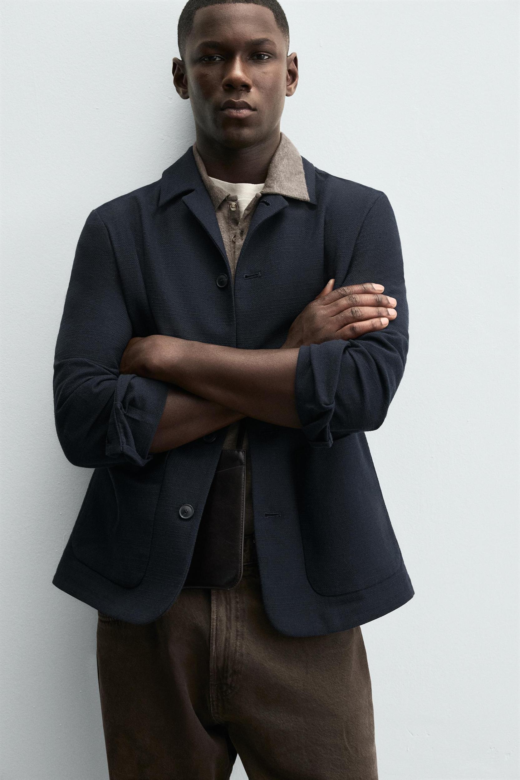 TEXTURED REGULAR FIT OVERSHIRT Product Image