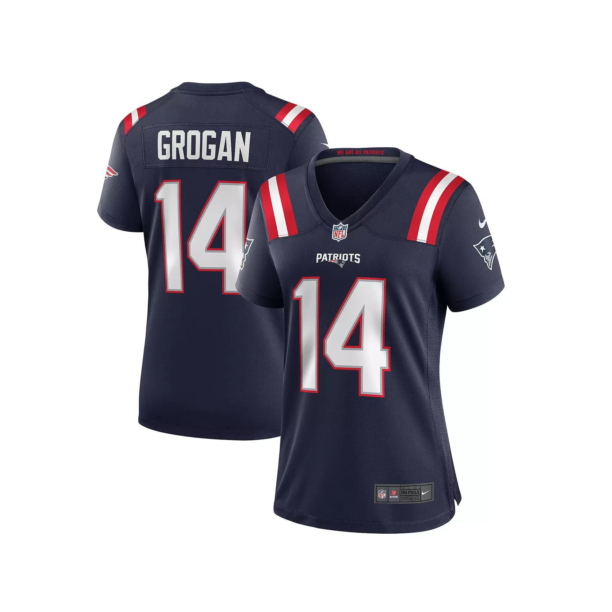 Women's Nike Steve Grogan Navy New England Patriots Game Retired Player Jersey, Size: Medium, Blue Product Image