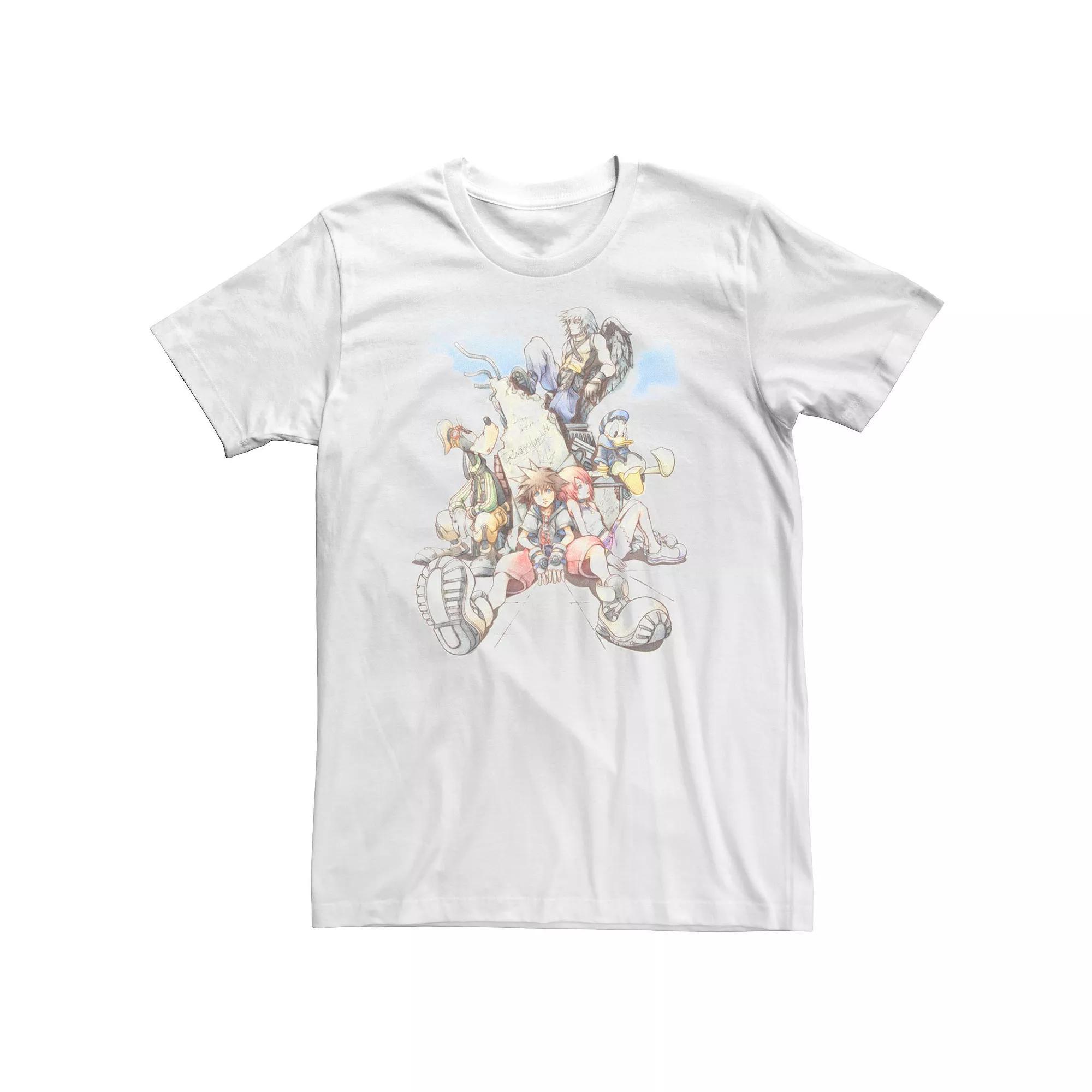 Big & Tall Disney Kingdom Hearts Group Shot Deep Dive Sketch Tee, Men's,  Product Image