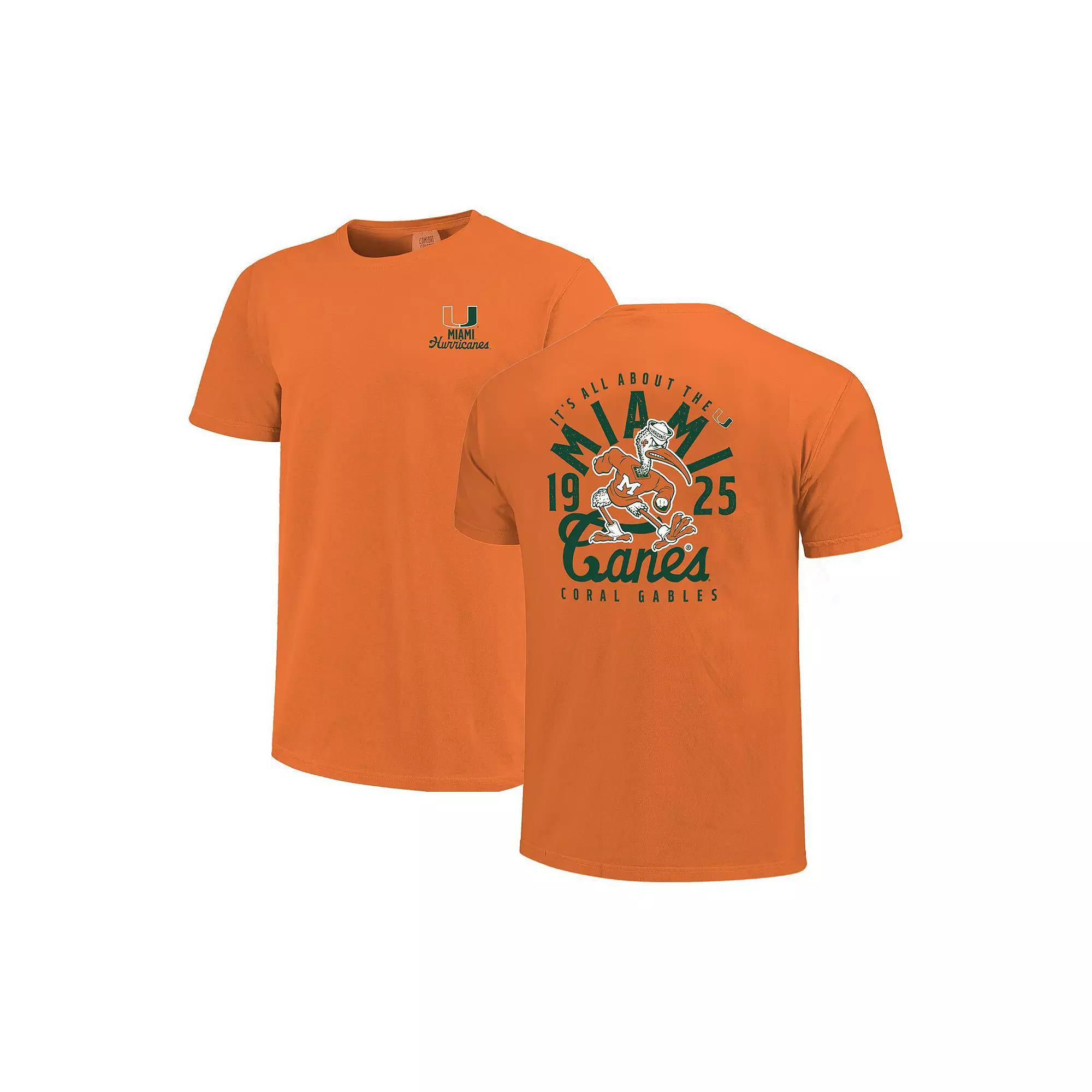 Men's Orange Miami Hurricanes Comfort Colors Mascot Overlay T-Shirt,  Product Image