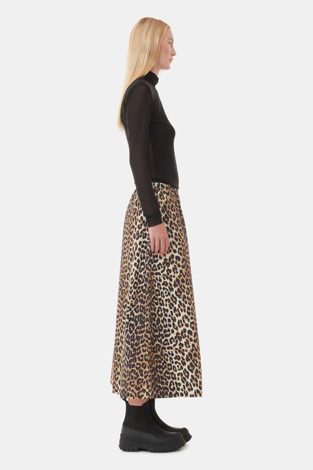 Leopard Printed Elasticated Maxi Skirt Product Image