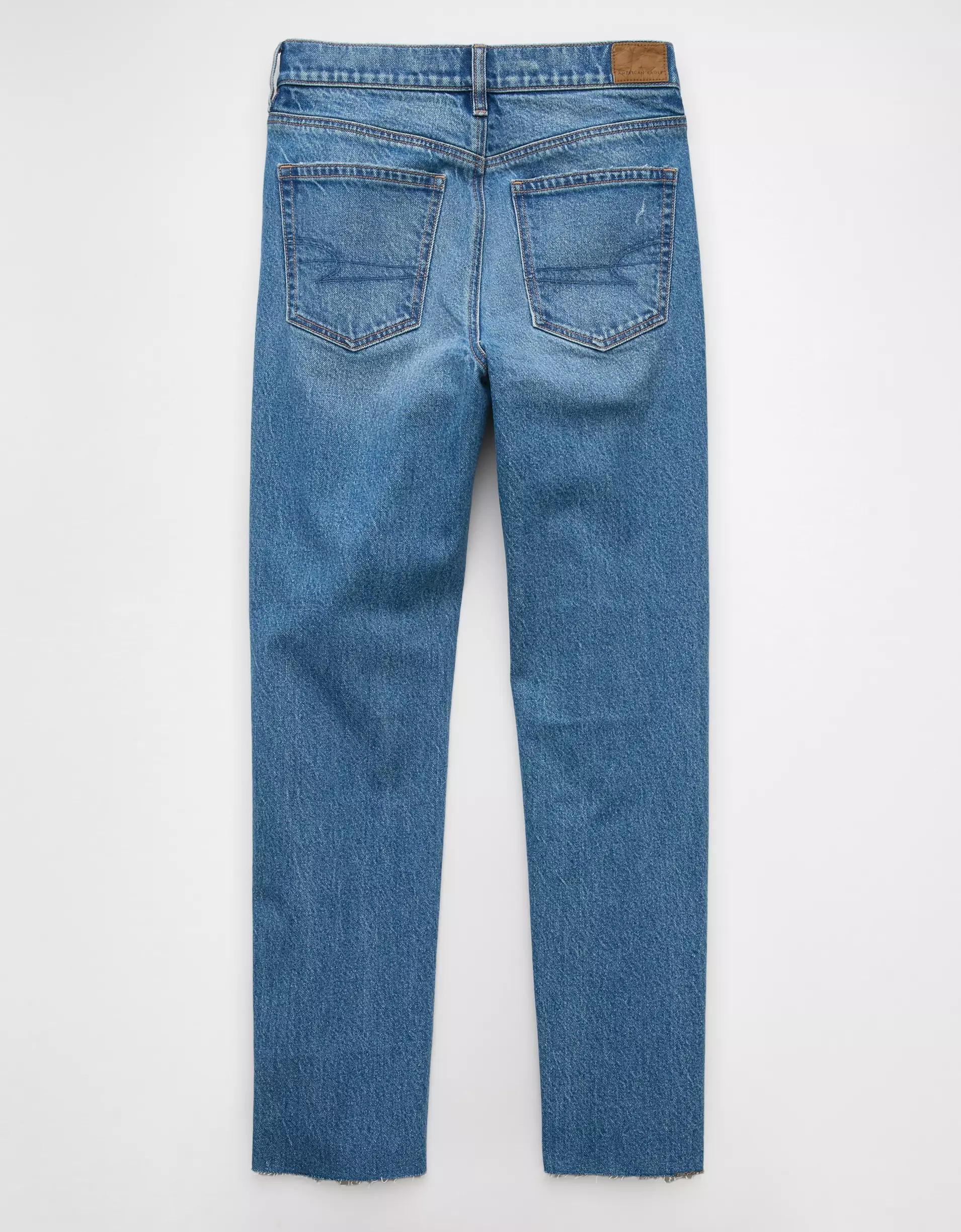 AE Stretch Super High-Waisted Ankle Straight Jean Product Image