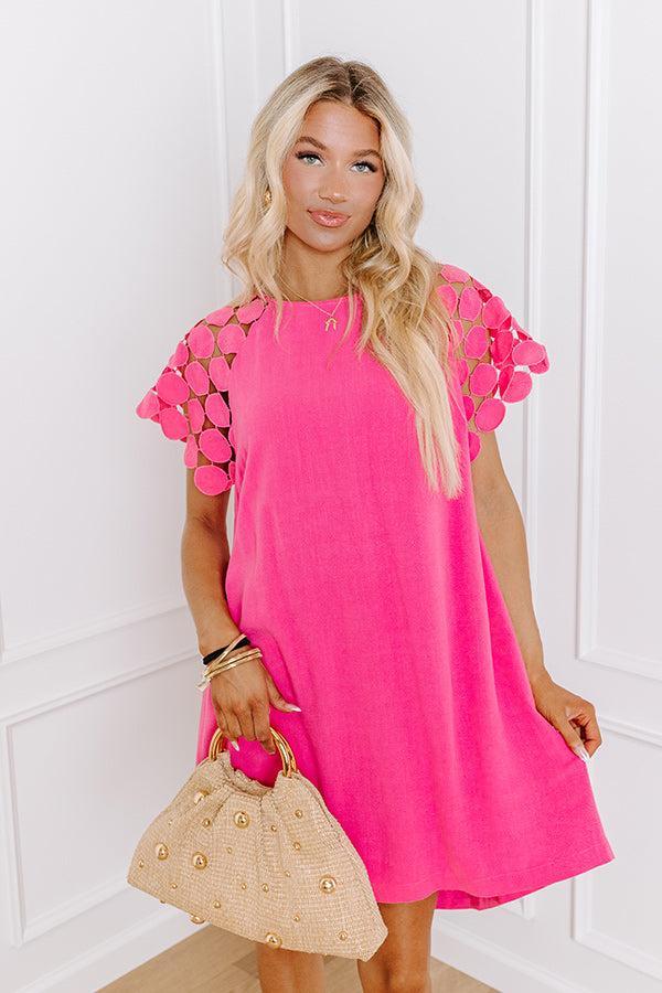 Class Act Linen-Blend Mini Dress Product Image