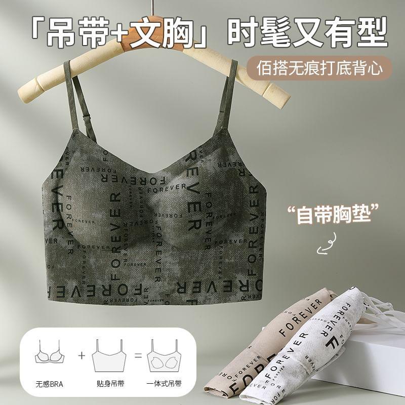 Lettering Wireless Bra Product Image