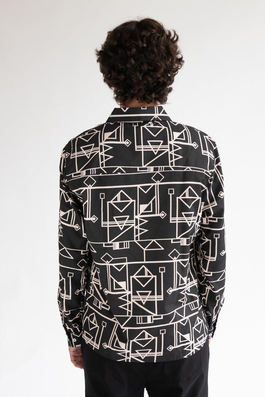 70's Geometric Button Up Shirt Product Image