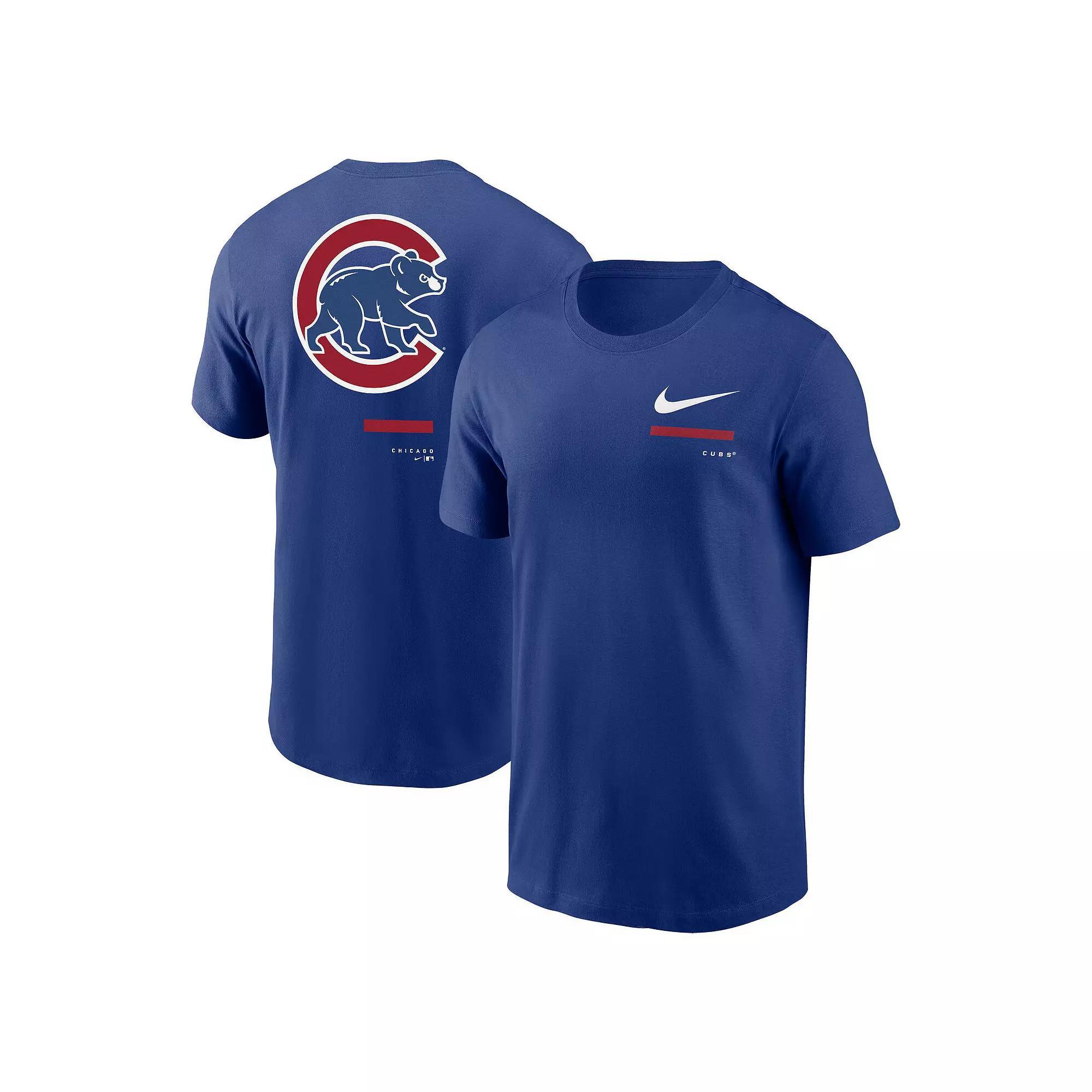 Men's Nike Royal Chicago Cubs Over the Shoulder T-Shirt, Size: Small, Blue Product Image