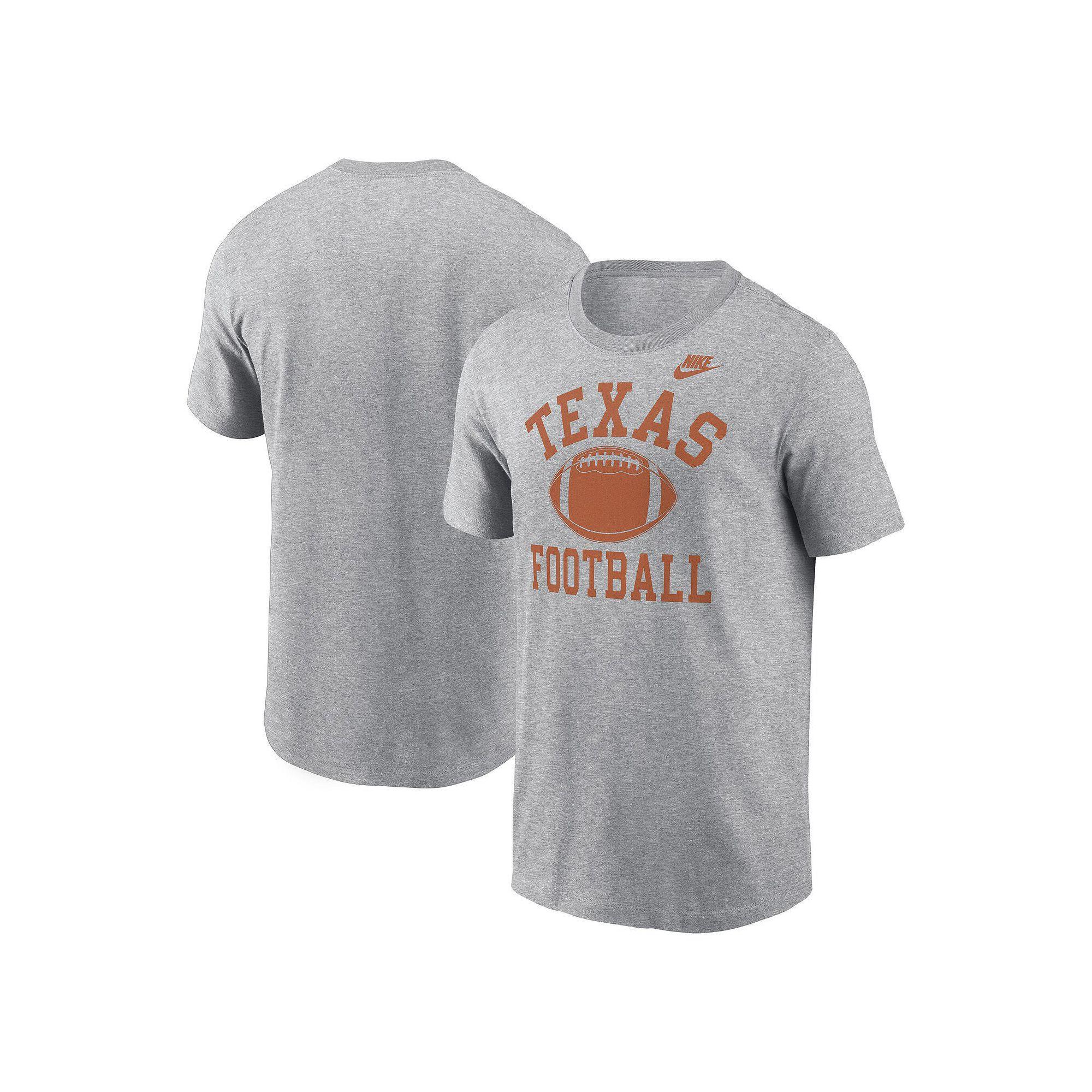 Men's Nike Heather Gray Texas Longhorns Legacy Football Icon T-Shirt, Size: Large, Grey Product Image