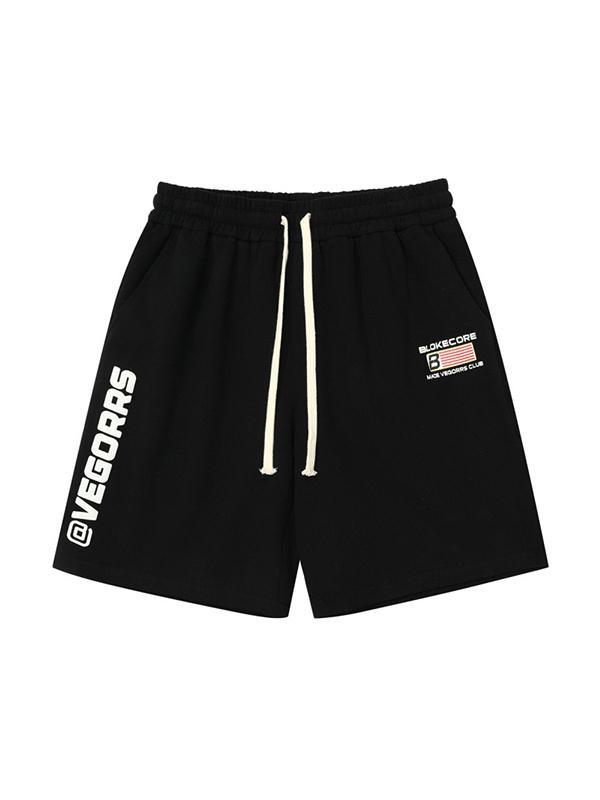 Men's Letter Print Loose Sport Shorts Product Image