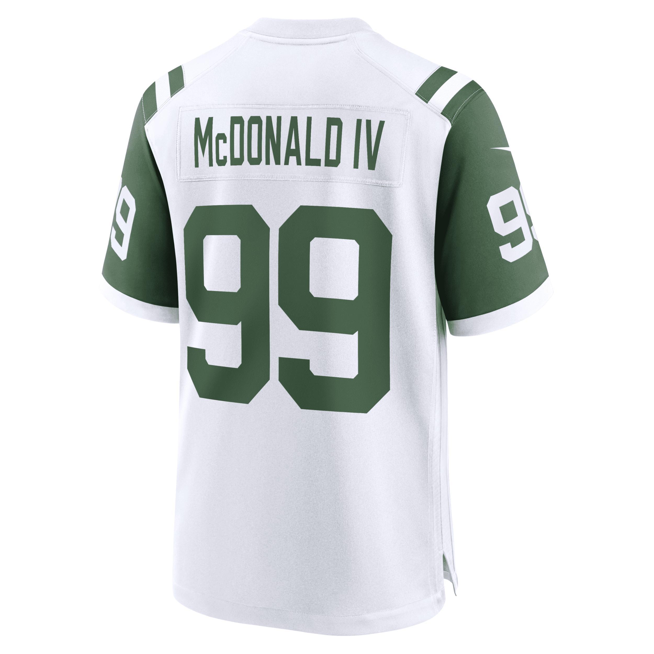 Men's Nike Will McDonald IV White New York Jets Classic Alternate Game Jersey, Size: Small Product Image