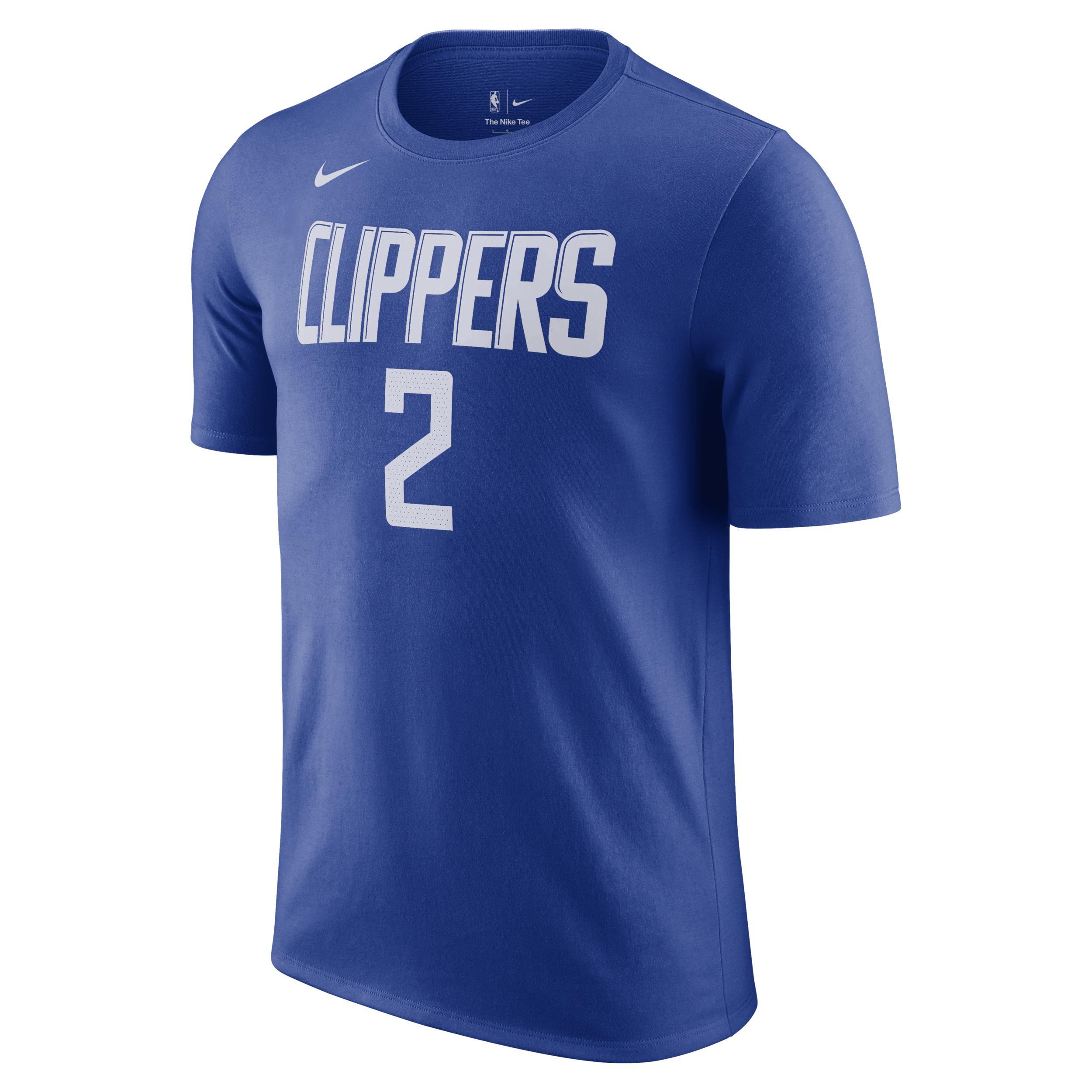 Men's Nike Kawhi Leonard Royal LA Clippers Icon 2022/23 Name & Number T-Shirt, Size: Medium, Blue Product Image