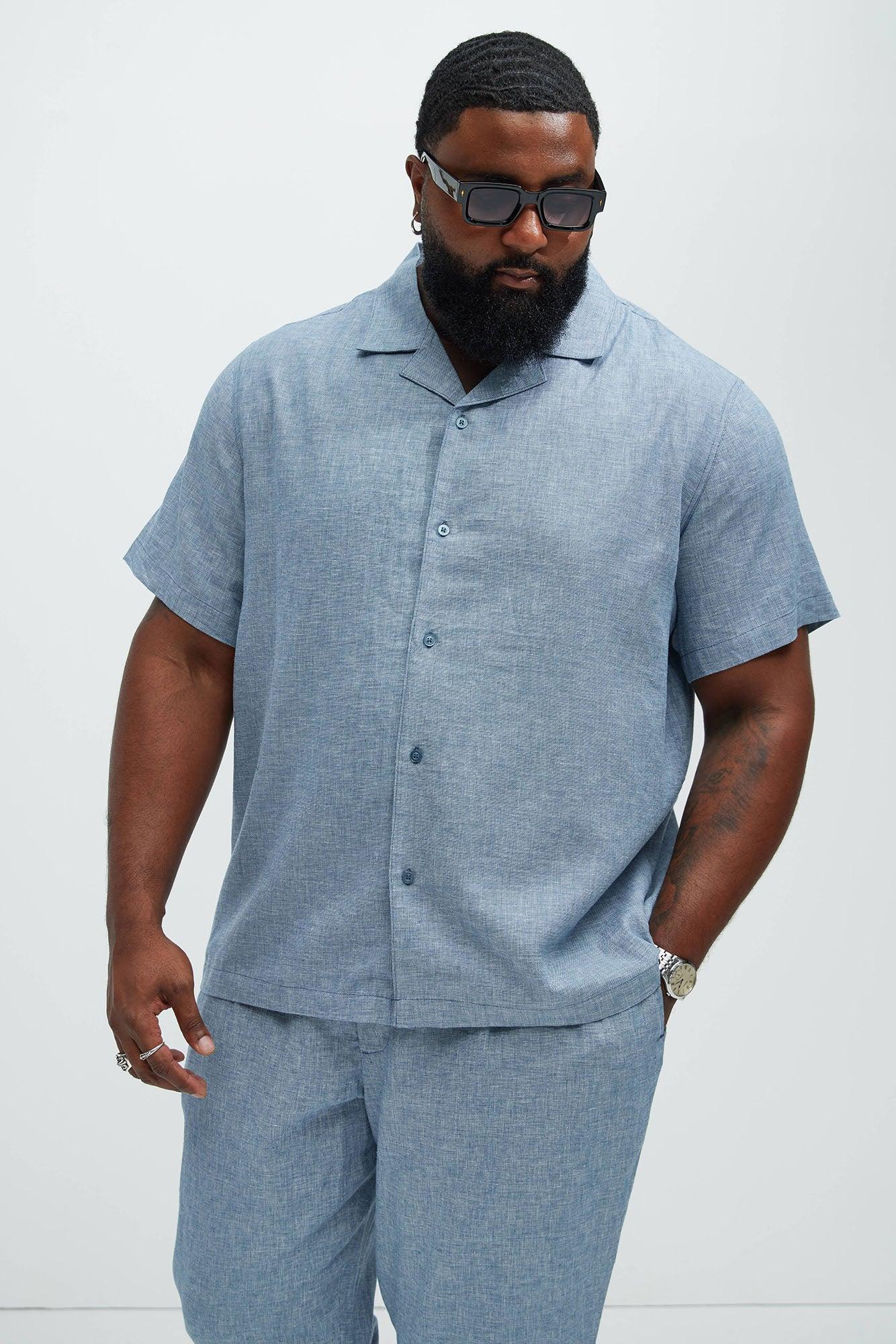 Bahamas Linen Shirt - Blue Product Image